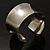 Silver Tone Wide Etched Cuff Bangle - view 9