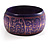 Wide Purple Etched Wooden Bangle - view 3