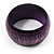 Wide Purple Etched Wooden Bangle - view 4