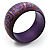 Wide Purple Etched Wooden Bangle - view 2