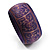Wide Purple Etched Wooden Bangle - view 6