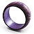 Wide Purple Etched Wooden Bangle - view 7