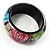 Multicoloured Floral Resin Bangle - view 4