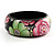 Multicoloured Floral Resin Bangle - view 6