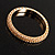 Stylish Metal Mesh Bangle Bracelet (Gold Tone) - view 10