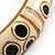 Resin Bamboo Spot/Stripe Shell Inlay Bangle (Cream&Beige) - view 4