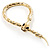 Gold Tone Mesmerized Fashion Snake Bangle Bracelet (18cm) - view 8