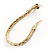 Gold Tone Mesmerized Fashion Snake Bangle Bracelet (18cm) - view 4