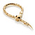 Gold Tone Mesmerized Fashion Snake Bangle Bracelet (18cm) - view 10