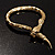 Gold Tone Mesmerized Fashion Snake Bangle Bracelet (18cm) - view 3