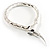 Silver Tone Mesmerized Fashion Snake Bangle Bracelet (18cm) - view 2