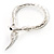 Silver Tone Mesmerized Fashion Snake Bangle Bracelet (18cm) - view 6