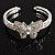 Diamante Butterfly Flex Bangle Bracelet - view 7