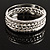 Patterned Metal Bangles - Set of 3 (Silver Tone) - view 6