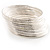 Textured Metal Bangles- Set of 14 (Silver Tone) - view 10