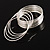 Textured Metal Bangles- Set of 14 (Silver Tone) - view 3