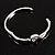 Silver Plated Crystal Treble Clef Bangle Bracelet - 19cm L - view 5