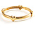Gold Plated Hinged Heart Bangle Bracelet - view 3
