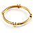 Gold Plated Hinged Heart Bangle Bracelet - view 5