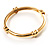 Gold Plated Hinged Heart Bangle Bracelet - view 7