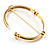 Gold Plated Hinged Heart Bangle Bracelet - view 4