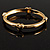Gold Plated Hinged Heart Bangle Bracelet - view 2