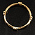 Gold Plated Hinged Heart Bangle Bracelet - view 6