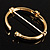 Gold Plated Hinged Heart Bangle Bracelet - view 9