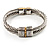 Two-Tone Twisted Hinged Bangle Bracelet - view 2