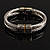 Two-Tone Twisted Hinged Bangle Bracelet - view 8