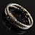 Two-Tone Twisted Hinged Bangle Bracelet - view 9