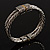 Two-Tone Twisted Hinged Bangle Bracelet - view 11