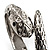 Silver Tone Crystal Snake Bangle Bracelet - view 2