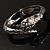 Silver Tone Crystal Snake Bangle Bracelet - view 9