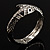 Silver Tone Crystal Snake Bangle Bracelet - view 12