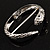 Silver Tone Crystal Snake Bangle Bracelet - view 14