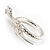 Silver Tone Mesmerized Fashion Snake Bangle Bracelet - view 8