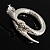 Silver Tone Mesmerized Fashion Snake Bangle Bracelet - view 11