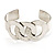 Tripple Ring Unity Stainless Steel Cuff Bangle - view 2