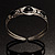 Stainless Steel Bangle with 3 Black Onyx Button-Shaped Stones - view 11