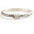 Silver Tone Textured Crystal Cross Hinged Bangle Bracelet - view 10