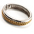 Two Tone Pattern Bangle Bracelet - view 10