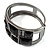 Stunning Jet-Black Hinged Costume Bangle Bracelet - view 4