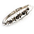 Clear Crystal Butterfly Bangle Bracelet (Rhodium Plated) - view 7