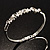 Clear Crystal Butterfly Bangle Bracelet (Rhodium Plated) - view 5