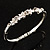 Clear Crystal Butterfly Bangle Bracelet (Rhodium Plated)