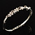 Clear Crystal Butterfly Bangle Bracelet (Rhodium Plated) - view 6