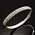 Slim Crystal Bangle Bracelet (Silver Tone) - view 4