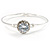Classic CZ Crystal Bangle Bracelet (Silver&Clear) - view 2