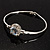 Classic CZ Crystal Bangle Bracelet (Silver&Clear) - view 3